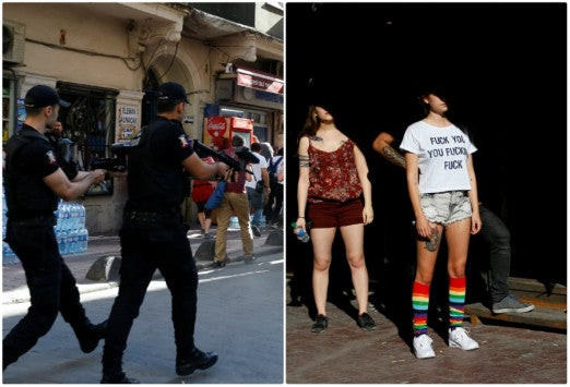 Gay pride Κωνσταντινούπολης: Όταν οι αστυνομικοί μοιράζουν…πλαστικές σφαίρες, ενώ κάπου αλλού διαδηλώνουν και οι πολιτικοί μαζί με τους ομοφυλόφιλους (εικόνες)